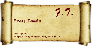Frey Tamás névjegykártya